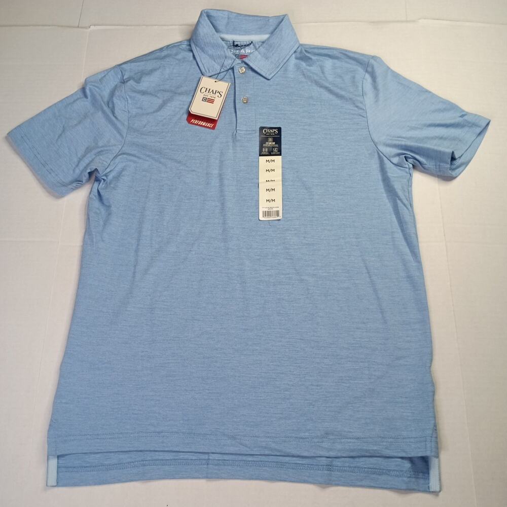 Chaps Everyday Performance Polo Shirt Men's‎ Size M Blue